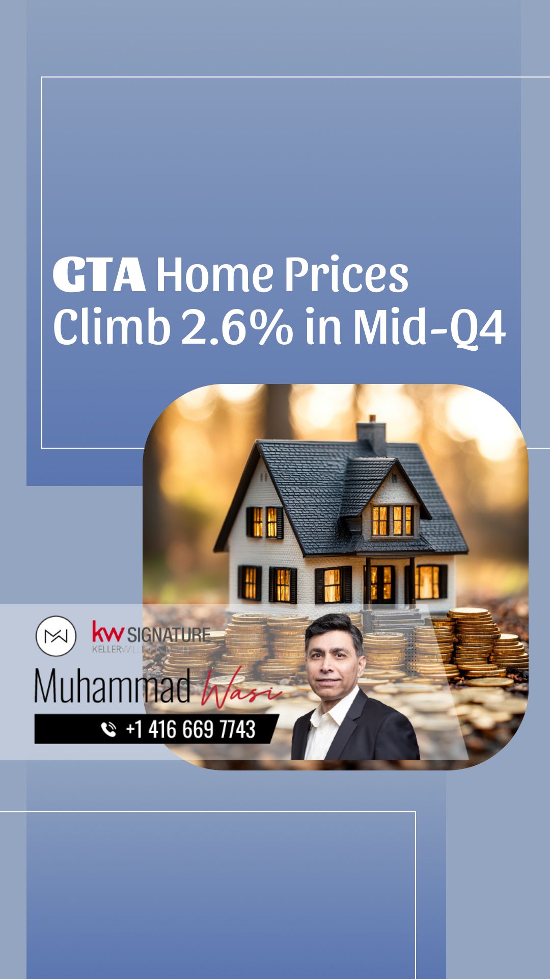 Average GTA Home Prices Climb 2.6% in Mid-Q4